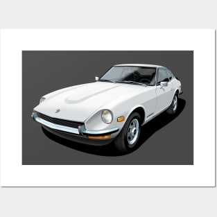 Datsun 240Z in white Posters and Art